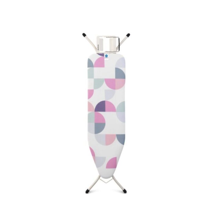 brabantia ironing board size c 124x45cm solid steam iron rest ivory abstract leaves 139628 240315112517