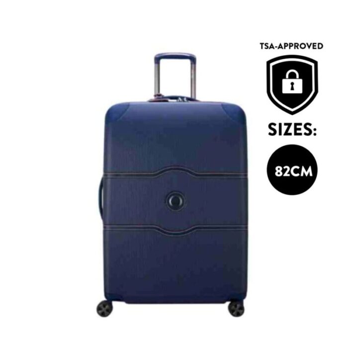 delsey paris chatelet air 20 82cm 4 double wheels trolley luggage case with zip securitech 2 navy 240801015239