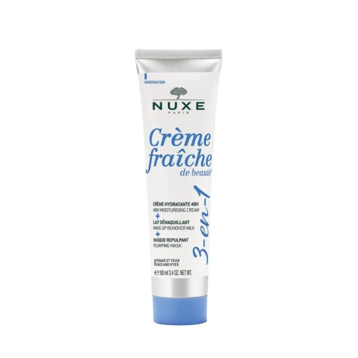 nuxe creme fraiche de beaute 3 in 1 48h moisturising cream make up remover milk plumping mask 100ml 231129054615