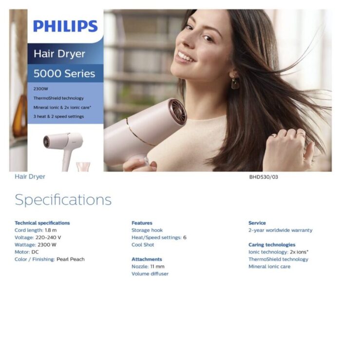 philips 5000 series hair dryer with thermoshield technology 2300w bhd53003 241015105753 3