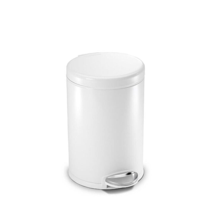 simplehuman round step bin 45l white 240801101205